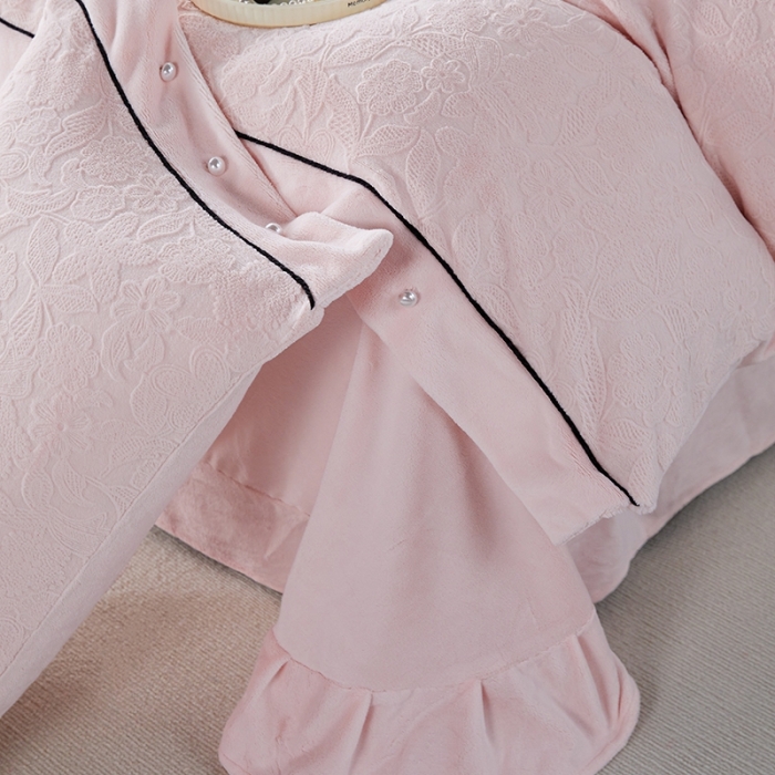 91家纺网 家纺一手货源 找家纺 （总）佳居缘 2023新款230g全消光牛奶绒四件套-花韵系列