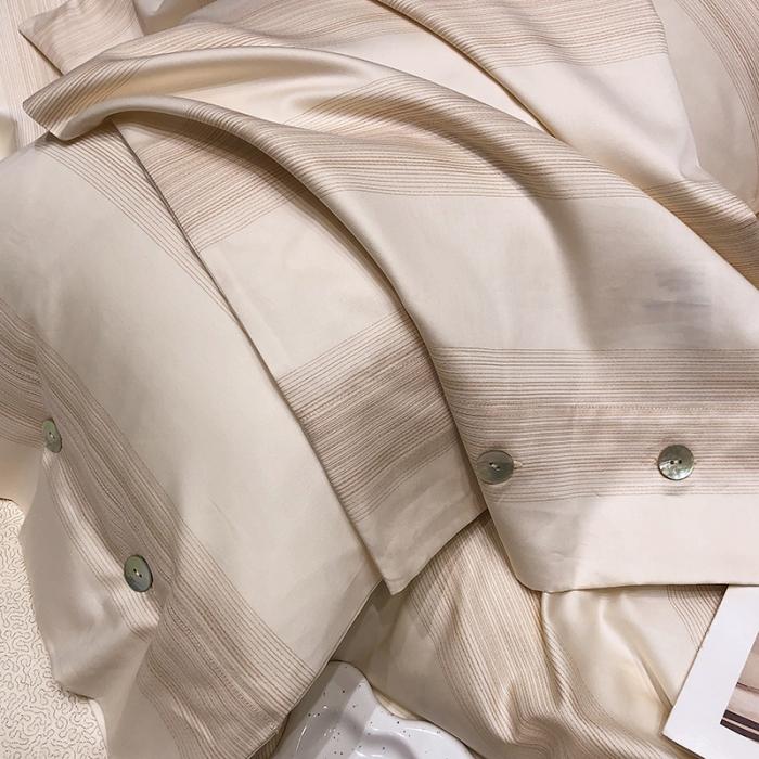 91家纺网 家纺一手货源 找家纺 黑白森林23款100支金线色织提花四件套纯棉床上用品