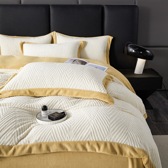 91家纺网 家纺一手货源 找家纺 （总）佳居缘 2023新款230g全消光牛奶绒四件套-印象系列