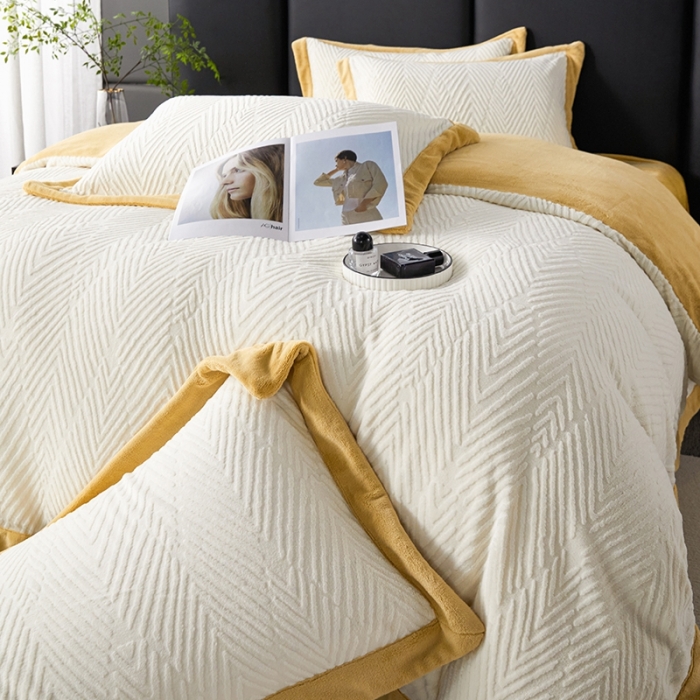 91家纺网 家纺一手货源 找家纺 （总）佳居缘 2023新款230g全消光牛奶绒四件套-印象系列