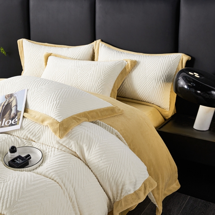 91家纺网 家纺一手货源 找家纺 （总）佳居缘 2023新款230g全消光牛奶绒四件套-印象系列