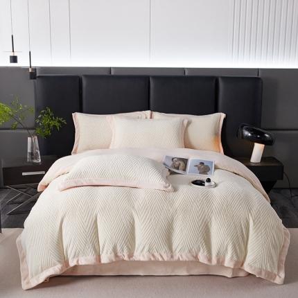 佳居缘 2023新款230g全消光牛奶绒四件套-印象系列 印象-粉