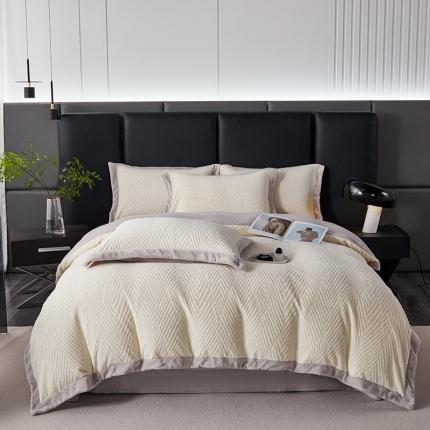 佳居缘 2023新款230g全消光牛奶绒四件套-印象系列 印象-紫