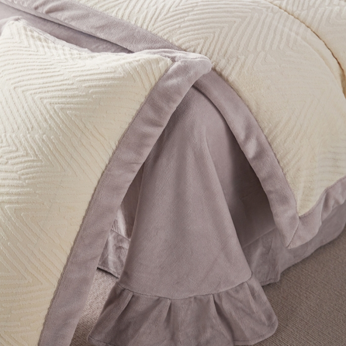 91家纺网 家纺一手货源 找家纺 佳居缘 2023新款230g全消光牛奶绒四件套-印象系列 印象-紫