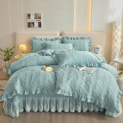 91家纺网 家纺一手货源 找家纺 （总）好儿喜 2023新款A类柔棉夹棉床盖四件套-花季系列