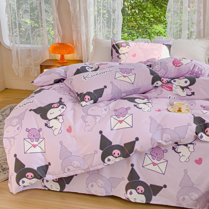 91家纺网 家纺一手货源 找家纺 感遇 2023新款三丽鸥卡通四件套库洛米