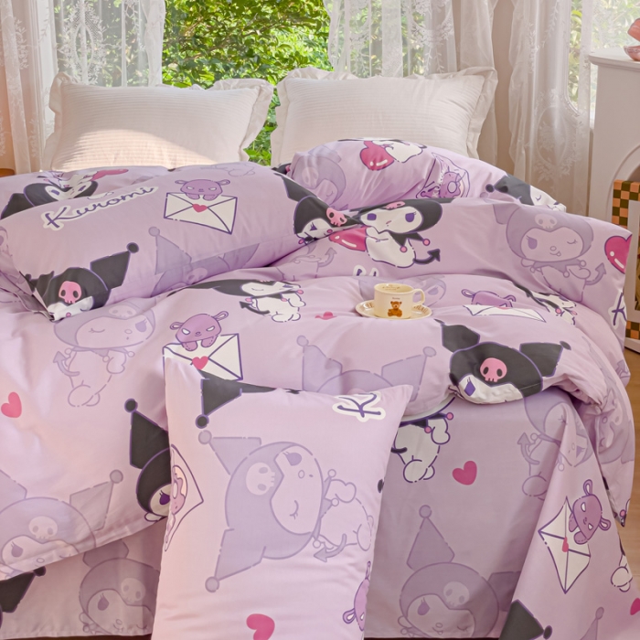 91家纺网 家纺一手货源 找家纺 感遇 2023新款三丽鸥卡通四件套库洛米