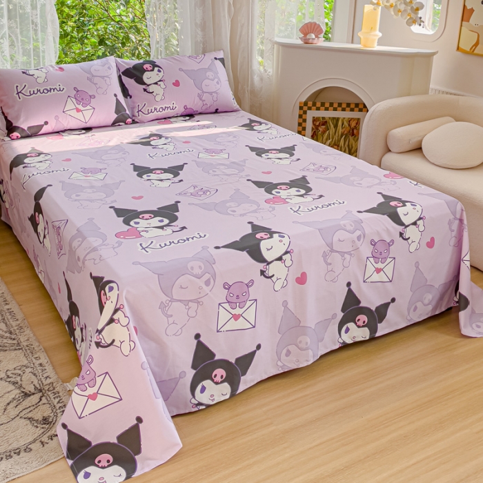 91家纺网 家纺一手货源 找家纺 感遇 2023新款三丽鸥卡通四件套库洛米