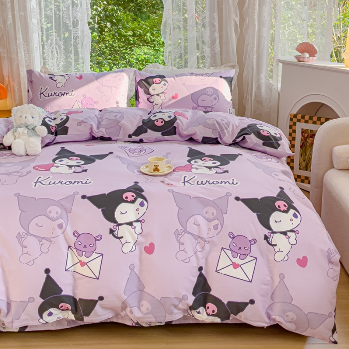 91家纺网 家纺一手货源 找家纺 感遇 2023新款三丽鸥卡通四件套库洛米