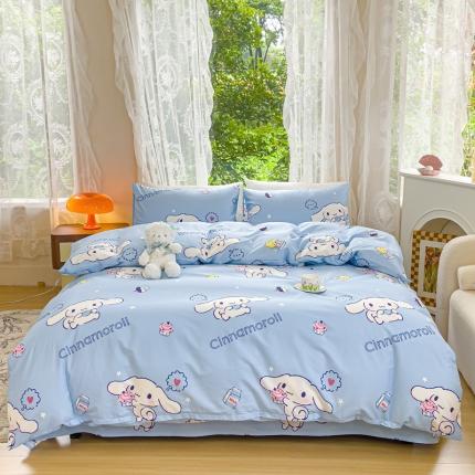 91家纺网 家纺一手货源 找家纺 感遇 2023新款三丽鸥卡通四件套俏皮玉桂狗