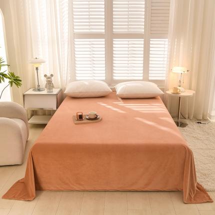 圣楚 2024新款宝宝绒保暖单床单 驼色