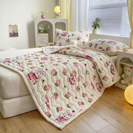 91家纺网 家纺一手货源 找家纺 （总）摩妮卡 2025新款A类玉米绒夹棉牛奶绒床垫