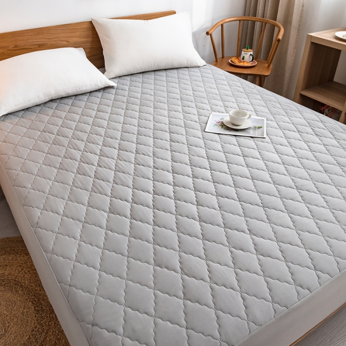 91家纺网 家纺一手货源 找家纺 丽芙 2024新款防水床笠素色-【四季款】 摩卡灰