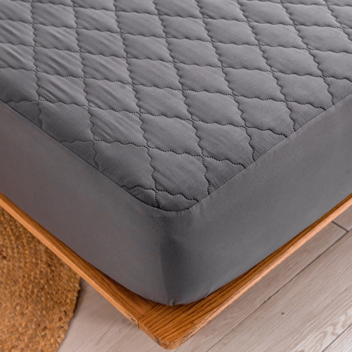 91家纺网 家纺一手货源 找家纺 丽芙 2024新款防水床笠素色-【四季款】 暗域黑