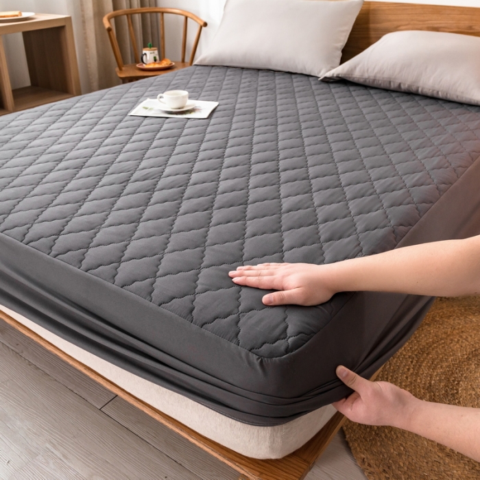 91家纺网 家纺一手货源 找家纺 丽芙 2024新款防水床笠素色-【四季款】 暗域黑