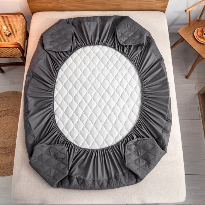 91家纺网 家纺一手货源 找家纺 丽芙 2024新款防水床笠素色-【四季款】 暗域黑