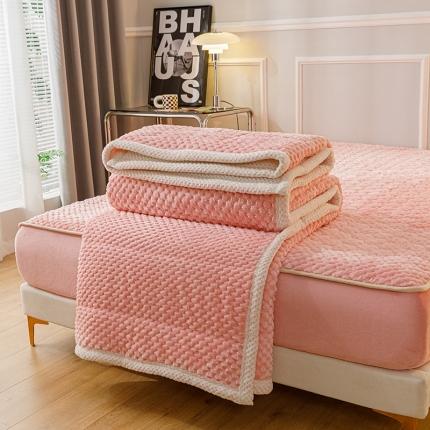 91家纺网 家纺一手货源 找家纺 （总）摩妮卡 2025新款提花豆豆绒三层毛毯