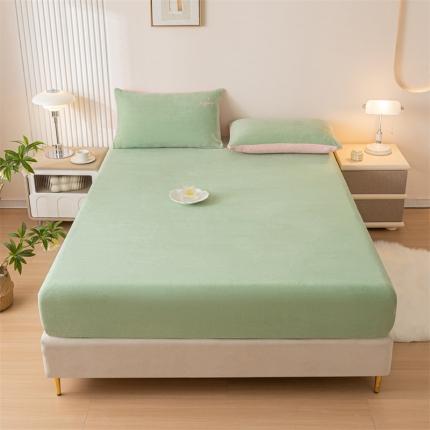 91家纺网 家纺一手货源 找家纺 （总）798家纺 2023新款牛奶绒纯色床笠