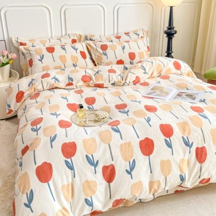 91家纺网 家纺一手货源 找家纺 （总）518家纺 2025新款A类高克重臻棉绒牛奶绒单被套（可定制）