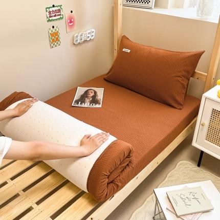 91家纺网 家纺一手货源 找家纺 (总) 眠博士 2023新款A类全棉华夫格学生床床笠