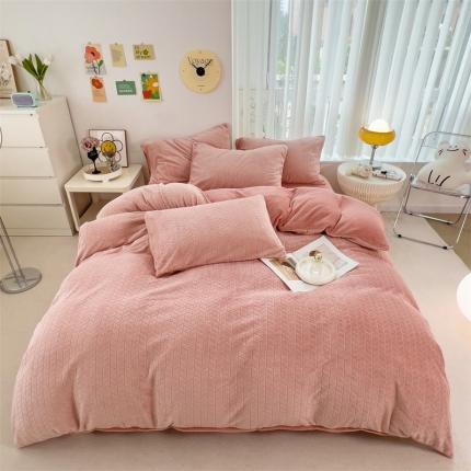 91家纺网 家纺一手货源 找家纺 （总）全季家居 2023新款小清新A类高克重加厚印花牛奶绒被套单件