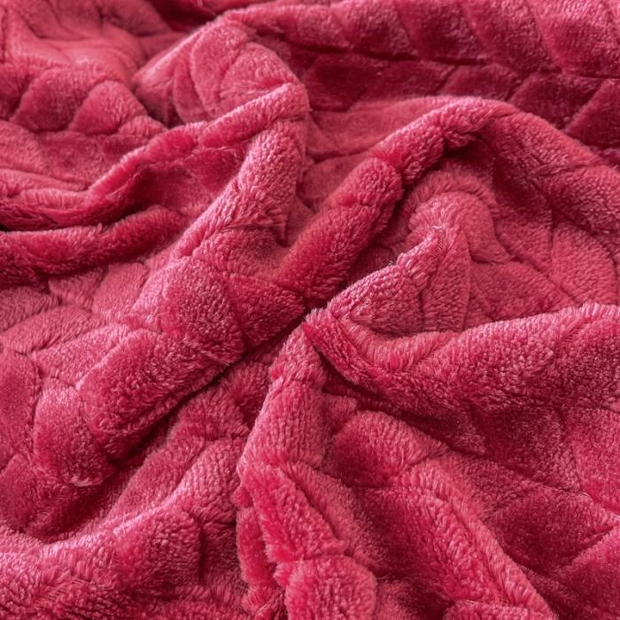 91家纺网 家纺一手货源 找家纺 （总）金来家纺 跨境电商 2024法莱绒提花麦穗毛毯 盖毯子办公午睡毯