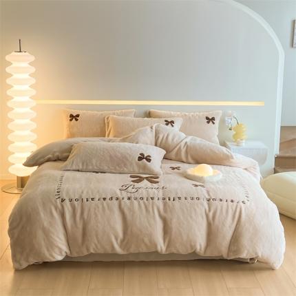 91家纺网 家纺一手货源 找家纺 （总）寐居 2023新款高克重兔兔绒四件套