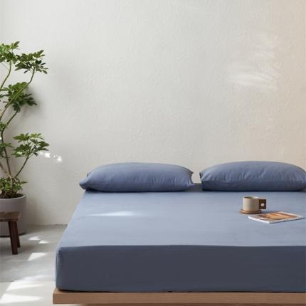 91家纺网 家纺一手货源 找家纺 简纯主义 2025新款100支纯色磨毛单品床笠 礁石灰