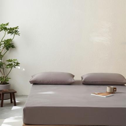 91家纺网 家纺一手货源 找家纺 简纯主义 2025新款100支纯色磨毛单品床笠 暖木棕