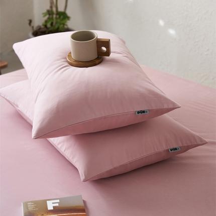 91家纺网 家纺一手货源 找家纺 简纯主义 2025新款100支纯色磨毛单品枕套 一轮玫瑰