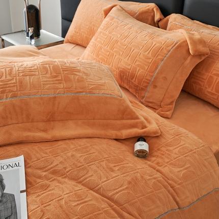 91家纺网 家纺一手货源 找家纺 （总）时亿 2023新款250g牛奶绒四件套凹凸有致