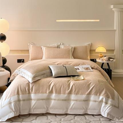 91家纺网 家纺一手货源 找家纺 （总）  A类加厚全棉磨毛四件套纯棉保暖秋冬数码印花床上用品维多利