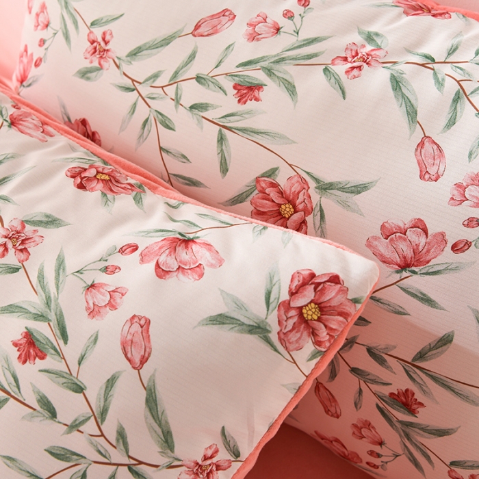 91家纺网 家纺一手货源 找家纺 圣楚 2024新款小竺棉加绒四件套 芳菲曼舞