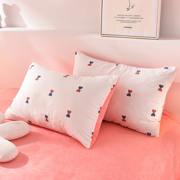 91家纺网 家纺一手货源 找家纺 圣楚 2024新款小竺棉加绒四件套 爱的告白