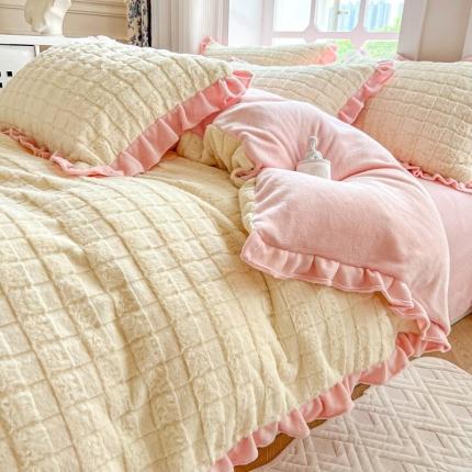 91家纺网 家纺一手货源 找家纺 （总）米莱家纺 2023新款兔绒四件套