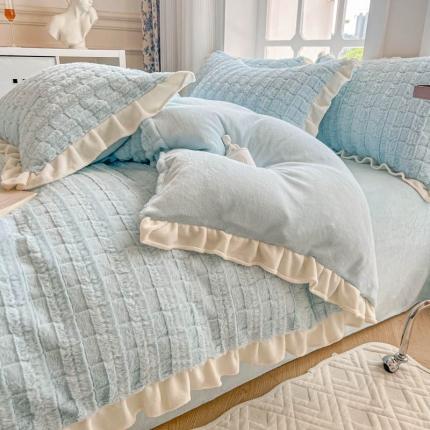 91家纺网 家纺一手货源 找家纺 （总）米莱家纺 2023新款兔绒四件套