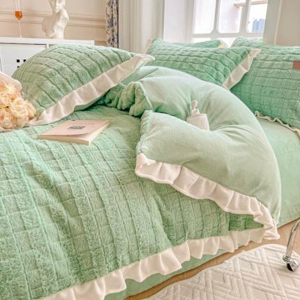 91家纺网 家纺一手货源 找家纺 （总）米莱家纺 2023新款兔绒四件套