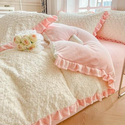 91家纺网 家纺一手货源 找家纺 （总）米莱家纺 2023新款兔绒四件套