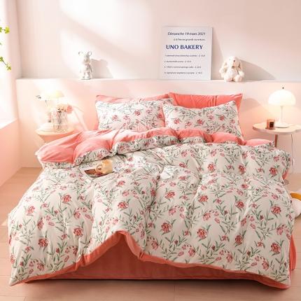 91家纺网 家纺一手货源 找家纺 （总）圣楚 2024新款小竺棉加绒四件套