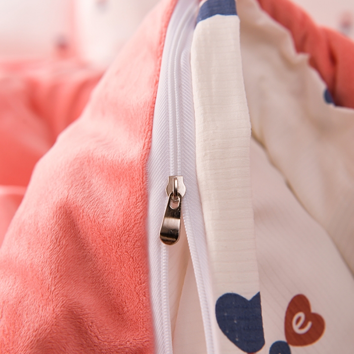 91家纺网 家纺一手货源 找家纺 圣楚 2024新款小竺棉加绒被套 爱的告白