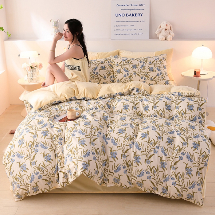 91家纺网 家纺一手货源 找家纺 圣楚 2024新款小竺棉加绒被套 清风微拂