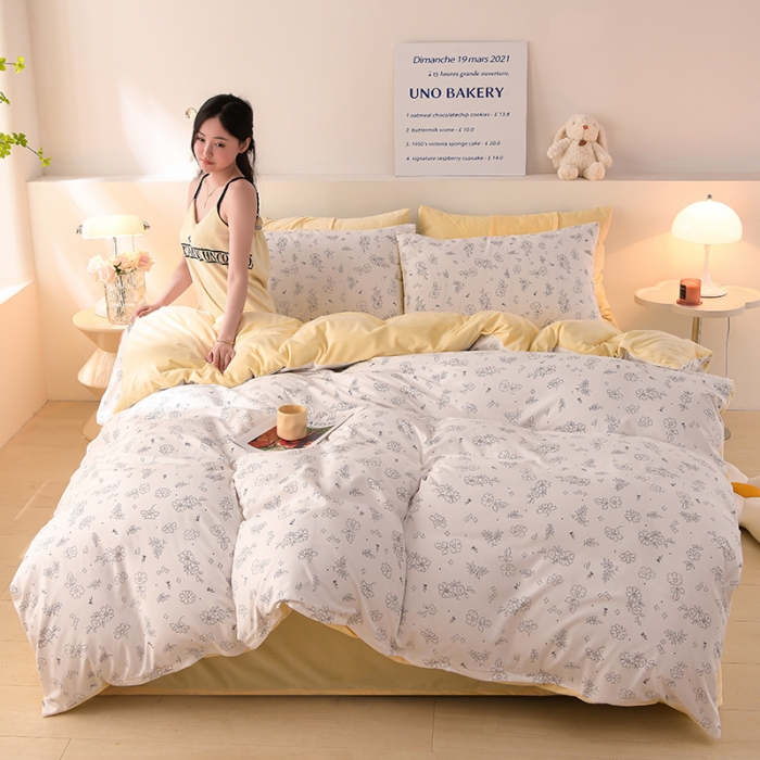 91家纺网 家纺一手货源 找家纺 圣楚 2024新款小竺棉加绒被套 馨香雅致