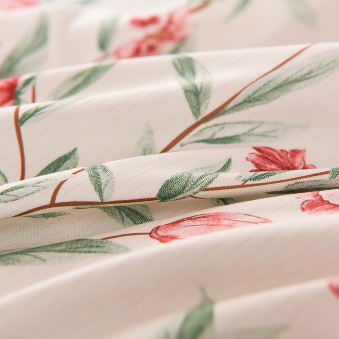 91家纺网 家纺一手货源 找家纺 圣楚 2024新款小竺棉加绒被套 芳菲曼舞