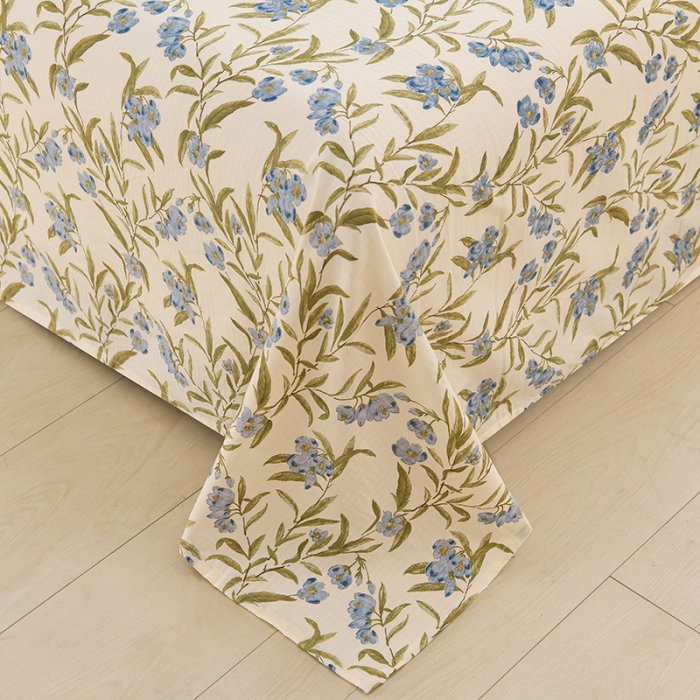 91家纺网 家纺一手货源 找家纺 圣楚 2024新款小竺棉床单 清风微拂