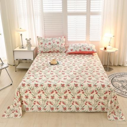 圣楚 2024新款小竺棉床单 芳菲曼舞