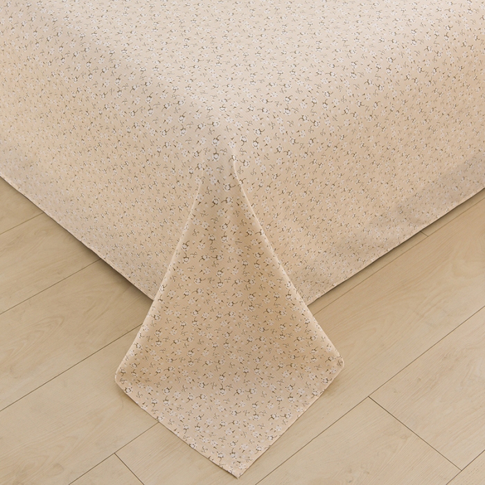 91家纺网 家纺一手货源 找家纺 圣楚 2024新款小竺棉床单 小碎棉黄