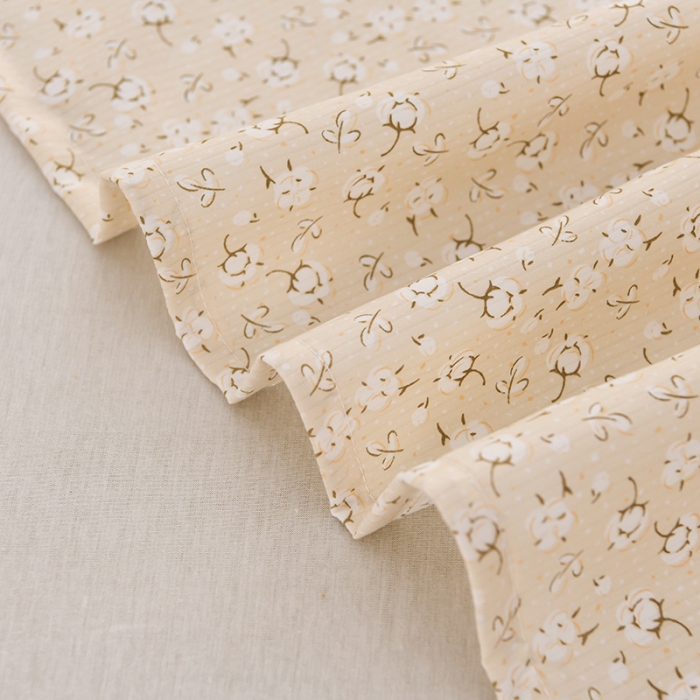 91家纺网 家纺一手货源 找家纺 圣楚 2024新款小竺棉床单 小碎棉黄