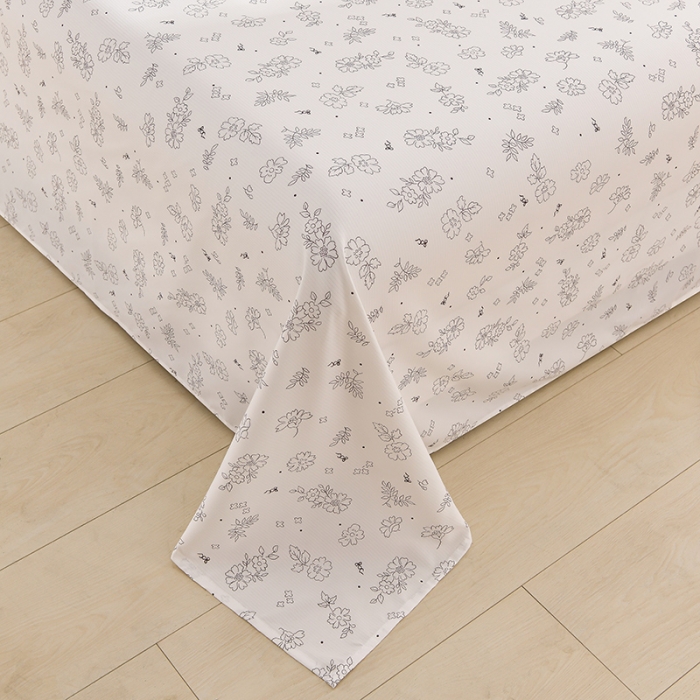 91家纺网 家纺一手货源 找家纺 圣楚 2024新款小竺棉床单 馨香雅致