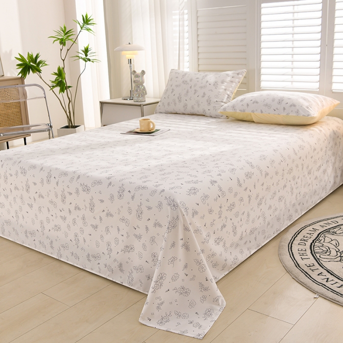 91家纺网 家纺一手货源 找家纺 圣楚 2024新款小竺棉床单 馨香雅致