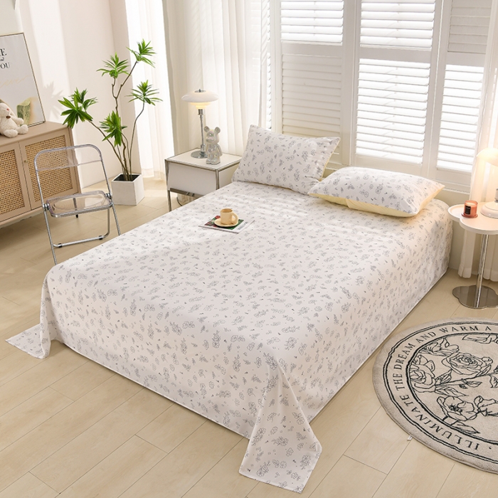 91家纺网 家纺一手货源 找家纺 圣楚 2024新款小竺棉床单 馨香雅致